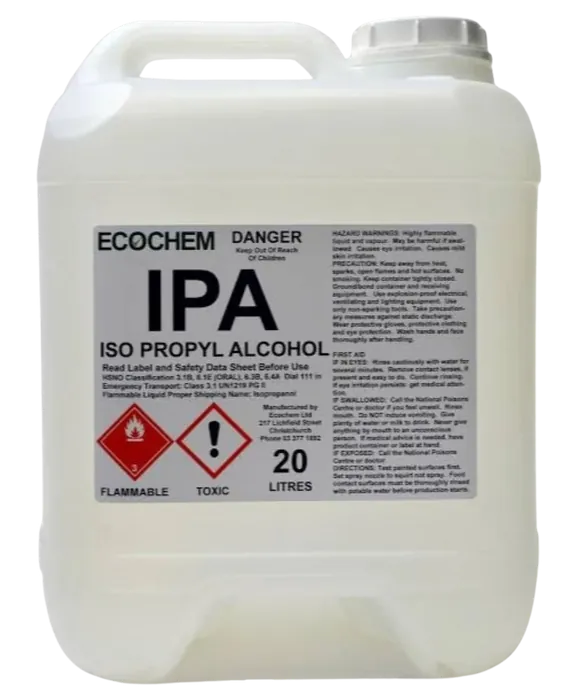 IPA isopropyl alcohol for cleaning 3D prints
