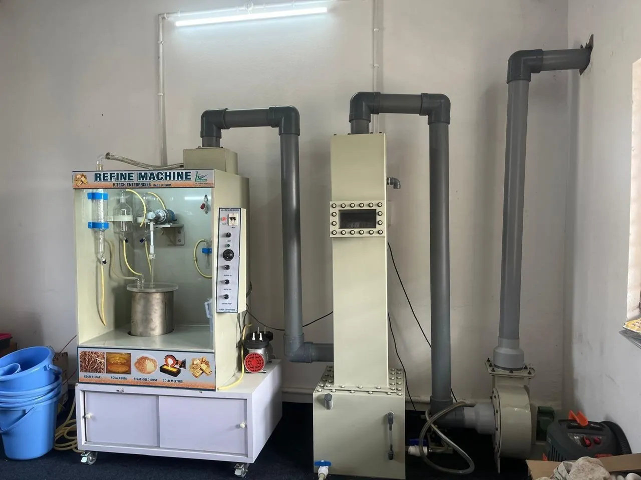 Manual gold refinery machine